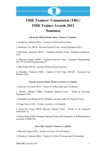 Microsoft Word - FIDE Trainer Awards 2013-Nominees.doc
