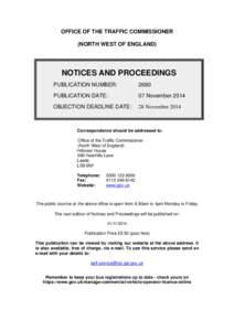 Notices and proceedings 7 November 2914