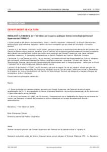 1/15  Diari Oficial de la Generalitat de Catalunya Núm[removed]2014 CVE-DOGC-A[removed]