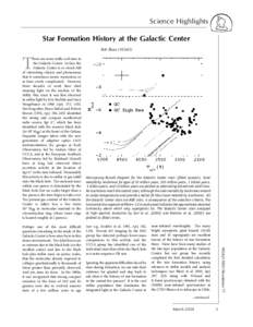 Science Highlights Star Formation History at the Galactic Center Bob Blum (NOAO) T