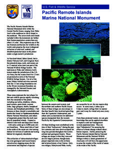 U.S. Fish & Wildlife Service  Pacific Remote Islands Marine National Monument The Pacific Remote Islands Marine National Monument falls within the