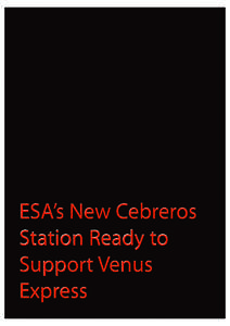 ESA’s E ’s New Cebreros e eo Station Ready to S