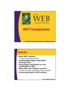 core  Web programming  AWT Components