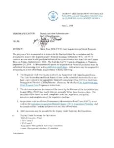 FY16 Late Acquisition and Grant Request Memo and Form