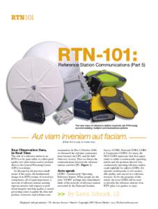 RTN101  RTN-101: Reference Station Communications (Part 5)