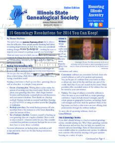 Online Edition  Illinois State Genealogical Society January/February 2014
