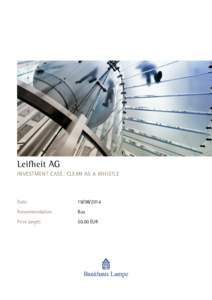 Leifheit AG INVESTMENT CASE: CLEAN AS A WHISTLE Date:  