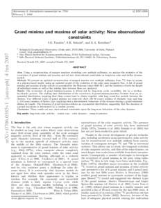 c ESO 2008 Astronomy & Astrophysics manuscript noFebruary 1, 2008
