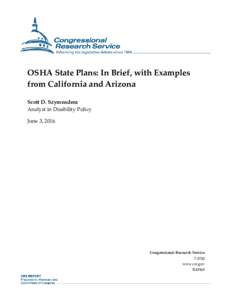 OSHA State Plans: In Brief, with Examples from California and Arizona
