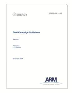 DOE/SC-ARMField Campaign Guidelines Revision 2  JW Voyles