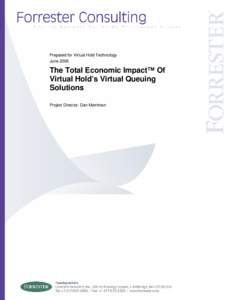 Microsoft Word - TEI of Virtual Hold's Virtual Queuing Solutions_FINALv3.doc