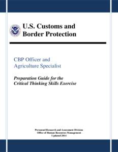 U.S. Customs and Border Protection CBP Officer and Agriculture Specialist Preparation Guide for the