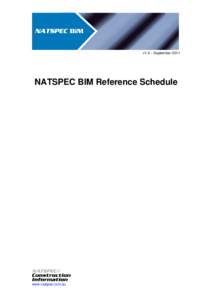 v1.0 – September[removed]NATSPEC BIM Reference Schedule www.natspec.com.au