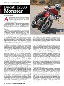 MODEL EVALUATION  Ducati 1200S Monster by Bruce Steever