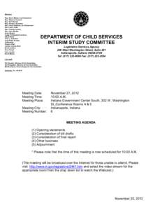 NT[removed]Department of Child Services Interim Study Committee