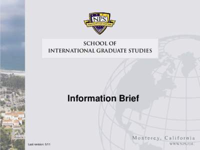 School of International Graduate Studies SCHOOL OF INTERNATIONAL GRADUATE STUDIES