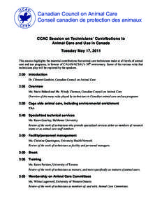 Microsoft Word - CCAC session on technicians - prelim program March[removed]docx