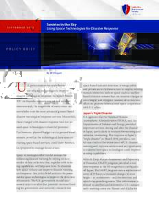 SEPTEMBERSentries in the Sky Using Space Technologies for Disaster Response  POLICY BRIEF