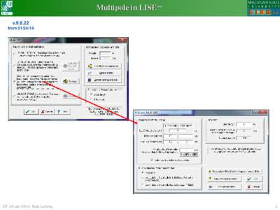Multipole in LISE++ vfromOT, 24-Jan-2014, East Lansing