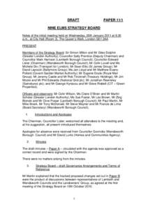 Paper 11/1: Nine Elms Strategy Board meeting minutes 26 January 2011