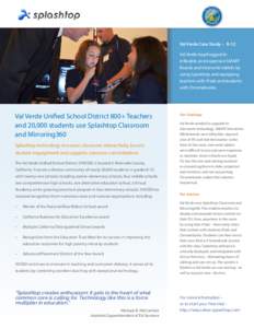 Val Verde USD Uses Splashtop with 20,000 students and 800 teachers
