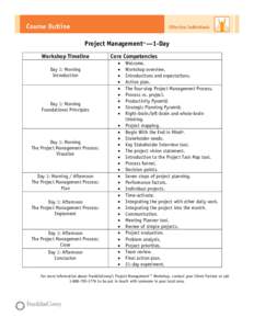 Microsoft Word - Project Management 1 Day Course Outline.doc