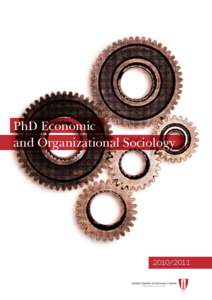 PhD Economic and Organizational Sociology  The course