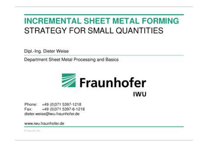 Dieter-Weise-IWU-Sheetmetal