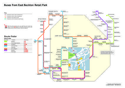 Buses from East Beckton Retail Park FOREST GATE