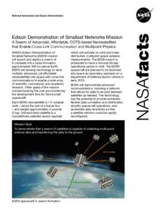 Edison Demonstration of Smallsat Networks Mission