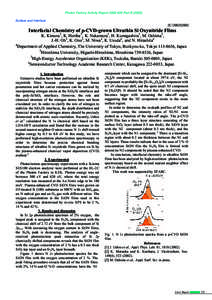 Photon Factory Activity Report 2002 #20 Part BSurface and Interface 2C/2002S2002  Interfacial Chemistry of p-CVD-grown Ultrathin Si Oxynitride Films