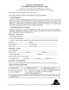 2014 City Permitted Event App