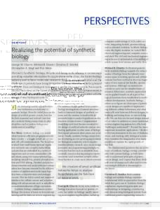 Realizing the potential of synthetic biology