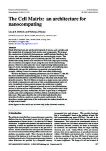 INSTITUTE OF PHYSICS PUBLISHING  NANOTECHNOLOGY Nanotechnology[removed]–230
