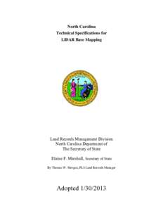 Microsoft Word - NC Technical  Specification for LiDAR Base Mapping_Final1-30-2013r1.docx