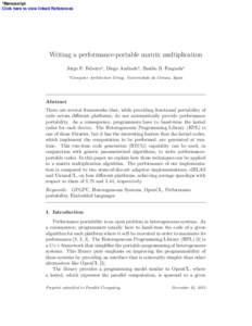 Writing a performance-portable matrix multiplication