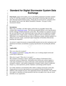 Draft Standards and Guidelines for Digital Drainage System Data