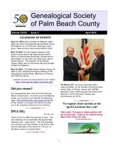 Genealogical Society of Palm Beach County Volume XXXIII Issue 4