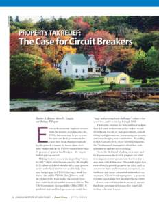 © Jupiterimages  Property Tax Relief: The Case for Circuit Breakers
