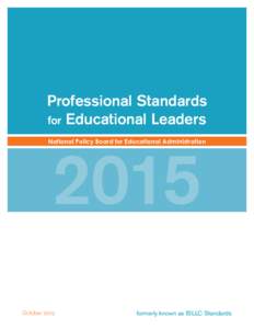 Professional Standards for Educational LeadersNational Policy Board for Educational Administration