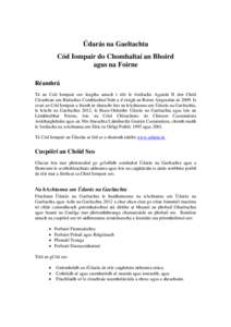 Microsoft Word - Cód Iompair do Chomhaltaí an Bhoird agus na Foirne - Nollaig 2012.doc