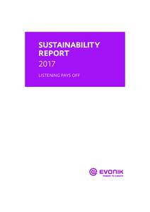 SUSTAINABILITY REPORT 2017 LISTENING PAYS OFF   CONTENTS 