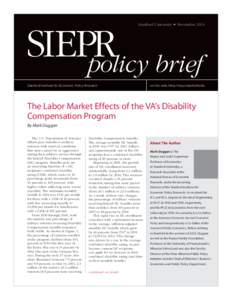 SIEPR policy brief Stanford University • November[removed]Stanford Institute for Economic Policy Research