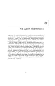 39 File System Implementation