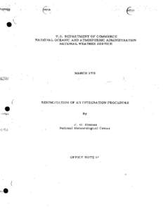 U.S. DEPARTMENT OF COMMERCE NATIONAL OCEANIC AND ATMOSPHERIC ADMINISTRATION NATIONAL WEATHER SERVICE MARCH 1971