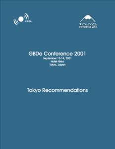 GBDe Conference 2001 September 13-14, 2001 Hotel Nikko Tokyo, Japan  Tokyo Recommendations