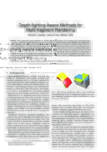 IEEE TVCG JOURNAL, VOL. 6, NO. 1, JANUARYDepth-fighting Aware Methods for Multi-fragment Rendering