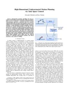 High-Dimensional Underactuated Motion Planning via Task Space Control Alexander Shkolnik and Russ Tedrake Abstract— Kinodynamic planning algorithms have the potential to find feasible control trajectories which accompl