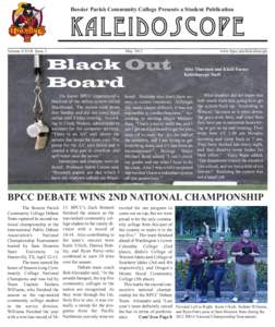 Bossier Parish Community College Presents a Student Publication  Kaleidoscope Volume XXVII Issue 3  May 2012