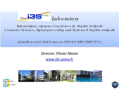 I3S Laboratory  « Informatique, signaux et systèmes de Sophia Antipolis » 